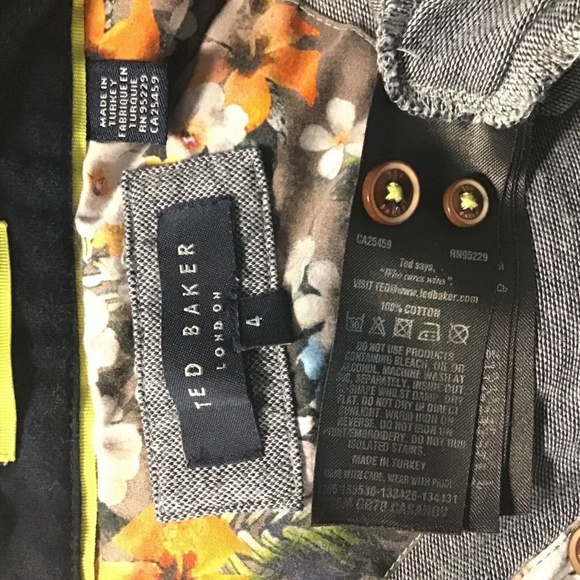 XSOLDX Ted Baker London Contrast Navy Polo 4/Large - Picture 5 of 7